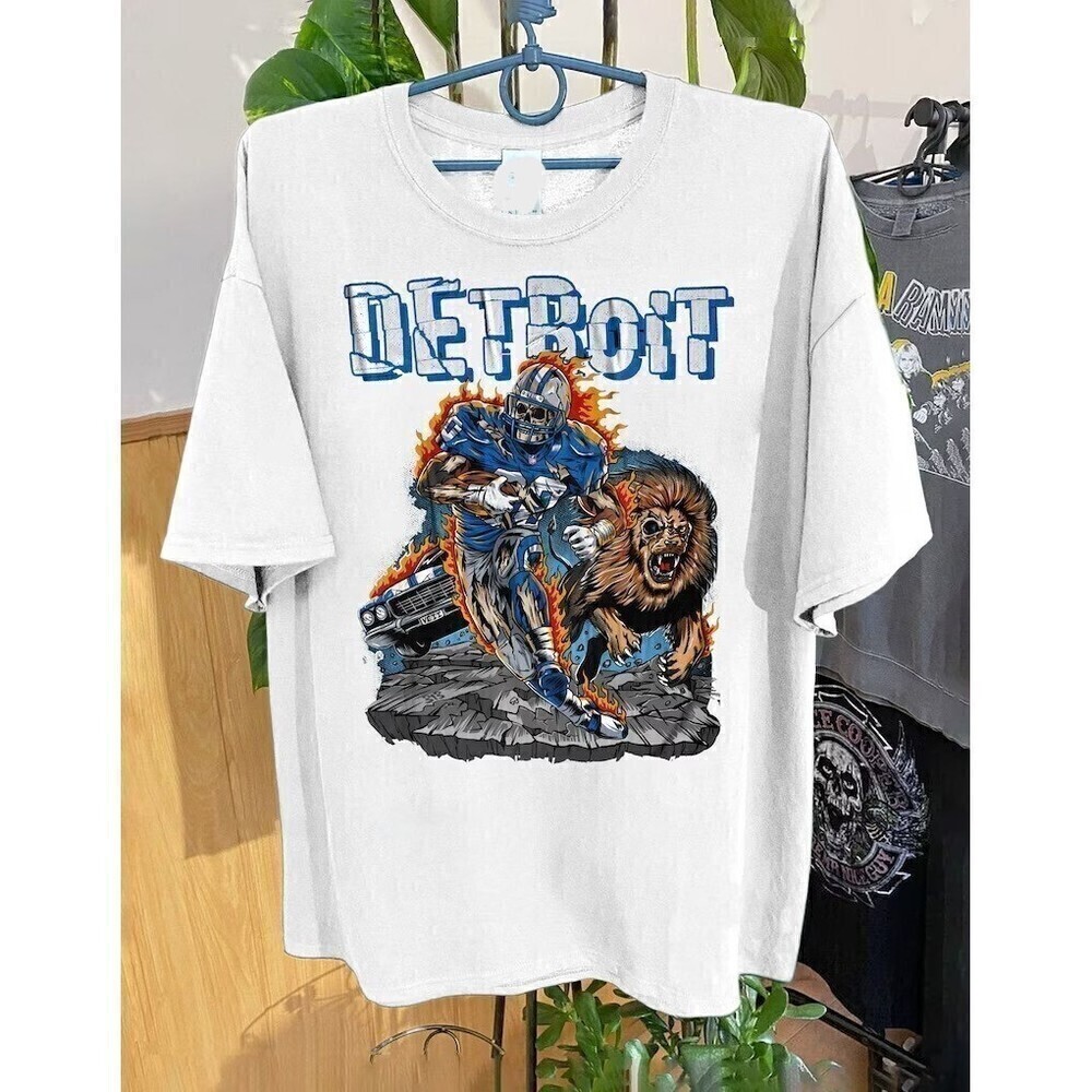 Detroit Lions Football Fan Graphic Unisex T-Shirt